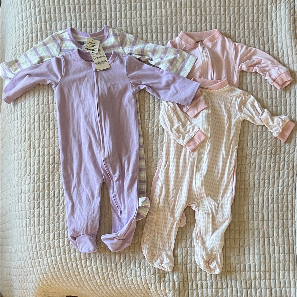 Four pairs 3-6M Footies